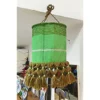 Moroccan-inspired handmade fringed lampshade for floor lamps or pendant/ceiling lamps.