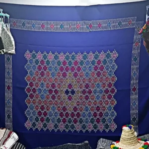 Authentic Moroccan carpet, the original Chefchaouen carpet, Blue